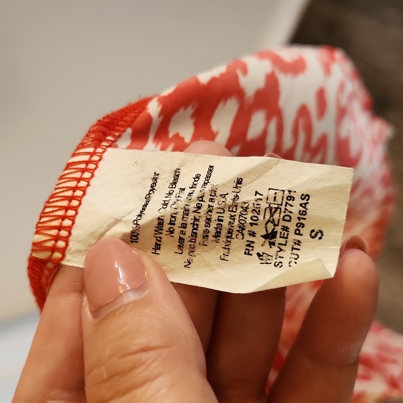 Orange and cream tribal print dress - Picture 6 of 6